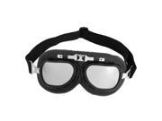 Unique Bargains Adjustable Elastic Strap Silver Tone Lens Ski Goggles