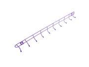 Unique Bargains Purple Plastic Coated 10 Hooks Metal Wall Mounted Coat Towel Hanger Display Rack