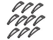 10 Pcs Stars Pattern Metal Bow Hair Clip Hairclip Black for Ladies