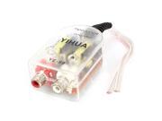 Vehicles Line Out 2 RCA Input Audio Impedance Converter Adaptor