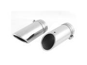 Unique Bargains 2 Pcs Oval Outlet Stainless Steel Tail Exhaust Muffler Pipe for Benz C180K