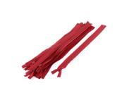 Unique Bargains 20 Pcs 12 inch Long Red Nylon Zippers Zips for Clothing