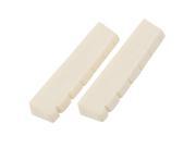 Unique Bargains 5 Pcs Ivory Color Plastic Slotted Nuts for Electric Guitar