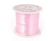 Unique Bargains Pearl Stringing Pink Elastic Crystal Thread Cord Roll