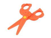 Plastic Girls Boys Student Safety Scissors Card Making Scrapbooking Tools Orange