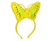 Unique Bargains Butterfly Detail Red Green 2 LEDs Light Christmas Xmas Hair Band for Children