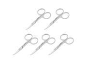 Unique Bargains Handy Metal Hair Trimmer Eyebrow Scissors Shaper 5 Pcs