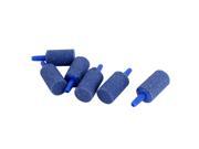 Unique Bargains Aquarium 25mm x 15mm Cylinder Shaped Bubble Air Stone Blue 6 Pcs