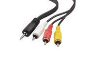 Unique Bargains 4.9ft 3.5mm TRS Audio Plug to 3 RCA Male AV Cable Adapter