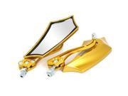 Unique Bargains 2 Pcs Motorcycle Universal Gold Tone Angle Adjustable Rearview Mirror