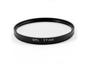 Unique Bargains Camcorder Black Aluminum Frame 77mm PL CIR CPL Polarizer Filter Lens w Case