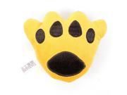Unique Bargains Yellow Coffee Color Bear Paw Design Soundable Pet Dog Puppy Squeeze Chew Toy