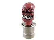 Red Plastic Skull Style Silver Tone Car Cigarette Lighter Plug