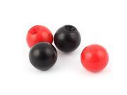 M5x20mm Cabinet Lathe Machine Plastic Ball Knob Pull Handle Red Black 4pcs