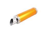 Unique Bargains Motorcycle 1.2 Inlet Outlet Exhaust Pipe Tail Muffler Tip Gold Tone