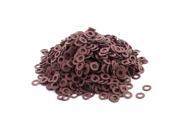 Unique Bargains 1600pcs 5.5mmx10mmx0.8mm Red Flat Insulating Fiber Washer Gasket for M5.5 Screw