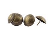 3cm Dia Metal Round Pin Furniture Decorative Domed Nails Bronze Tone 4Pcs