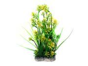 Unique Bargains 9 Height Aquarium Landscape Plastic Underwater Flower Decor Yellow Green