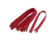 Unique Bargains Dress Pants Closed End Nylon Zippers Tailor Sewing Craft Tool Red 55cm 10 Pcs