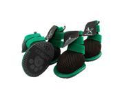 Unique Bargains Pet Puppy Size 5 Mesh Breathable Boots Dog Shoes Green