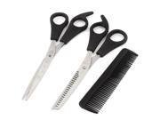 Lady Hairdressing Tool Thinning Shear Scissors Comb Manicure Set 3 in 1