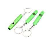 Training Survival Pet Obedience Gift Mini Whistle Keyring Keychain Green 3pcs