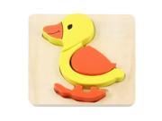 Children Yellow Orange Red Duck Model Woodcraft Construction Kits Toy