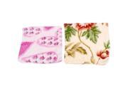 Unique Bargains 2 Pieces Assorted Colors Pattern Printed Cleaning Towel for Glasses