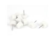 18mm Round Pads Protector Furniture Chair Table Leg Feet Glides Nails 10Pcs