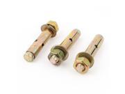 Unique Bargains 3 Pcs 70x9mm Thread Screw Fastener Bolt Bracket Bronze Tone for Air Conditioner