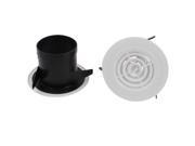 2 x Black White 75mm OD Rotatable Air Grilles Diffusers Vent Valve for Kitchen
