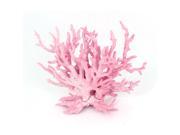 Unique Bargains 6.7 Height Pink White Imitated Plastic Coral Decoration for Aquarium Fish Tank