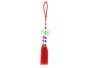 Cars Purple Beads Glass Gourd Accent Tassels Hanging Decor Ornament Red Green