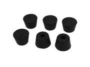 Unique Bargains 6 Pcs Cone Shaped Pad Furniture Table Chair Leg Tips Foot Covers Floor Protector