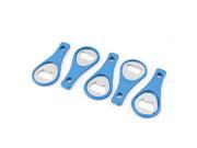 Party Club Bar Family Plastic Grip Beer Juice Wine Milk Bottle Opener Blue 5pcs