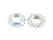 Unique Bargains 2 Pcs Silver Tone 24mm Thread Dia Steering Stem Lock Nut for Suzuki