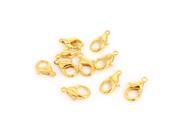 Unique Bargains 10 Pcs 16mm Gold Tone Lobster Trigger Claw Clasps Jewelry DIY Connector Kits