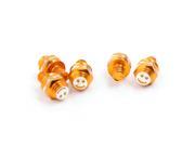 Unique Bargains 5pcs 8mm Thread Dia Smile Face Pattern License Plate Frame Bolt Screws Gold Tone