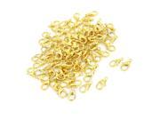 Unique Bargains 100 Pieces 12mm Gold Tone Lobster Trigger Claw Clasps Jewelry Connector Kits