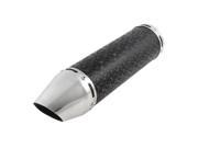 Black 30mm Inlet Dia Carbon Friber Pattern Motorcycle Exhaust Pipe Muffler