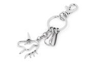 Unique Bargains Metal Whale Shaped Pendant Lobster Clasp Hook Keyring Keychain Silver Tone
