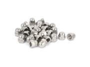 1 4 20 304 Stainless Steel Dome Head Cap Acorn Hex Nuts Silver Tone 25Pcs