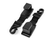Unique Bargains Pair Nylon Cord Plastic Vehicles Car Seat Headrest Hanger Hook Black