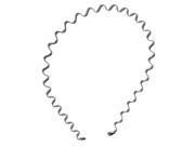 Unisex Metal Spiral Wavy Style Hair Curve Hoop Headband Black 3 Pcs