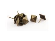 1.4cm Metal Square Pin Furniture Decorative Domed Nails Bronze Tone 10Pcs