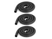 3 x Vibration Resistant Air Conditioner Thermal Insulated Pipe Black