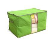 Unique Bargains Bamboo Charcoal Green Zippered Handles Cloths Quilt Bedding Blanket Storage Bag