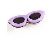 Unique Bargains Black Purple Plastic Sunglasses Design Metal Barrette Clip 1.5 for Dogs Cats