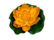 Unique Bargains Foam Lotus Flower Ornament Orange Green for Fish Tank Aquarium