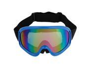 Winter Cycling Outdoor Colorful Lens Blue Rim Glasses Anti Fog Ski Goggles
